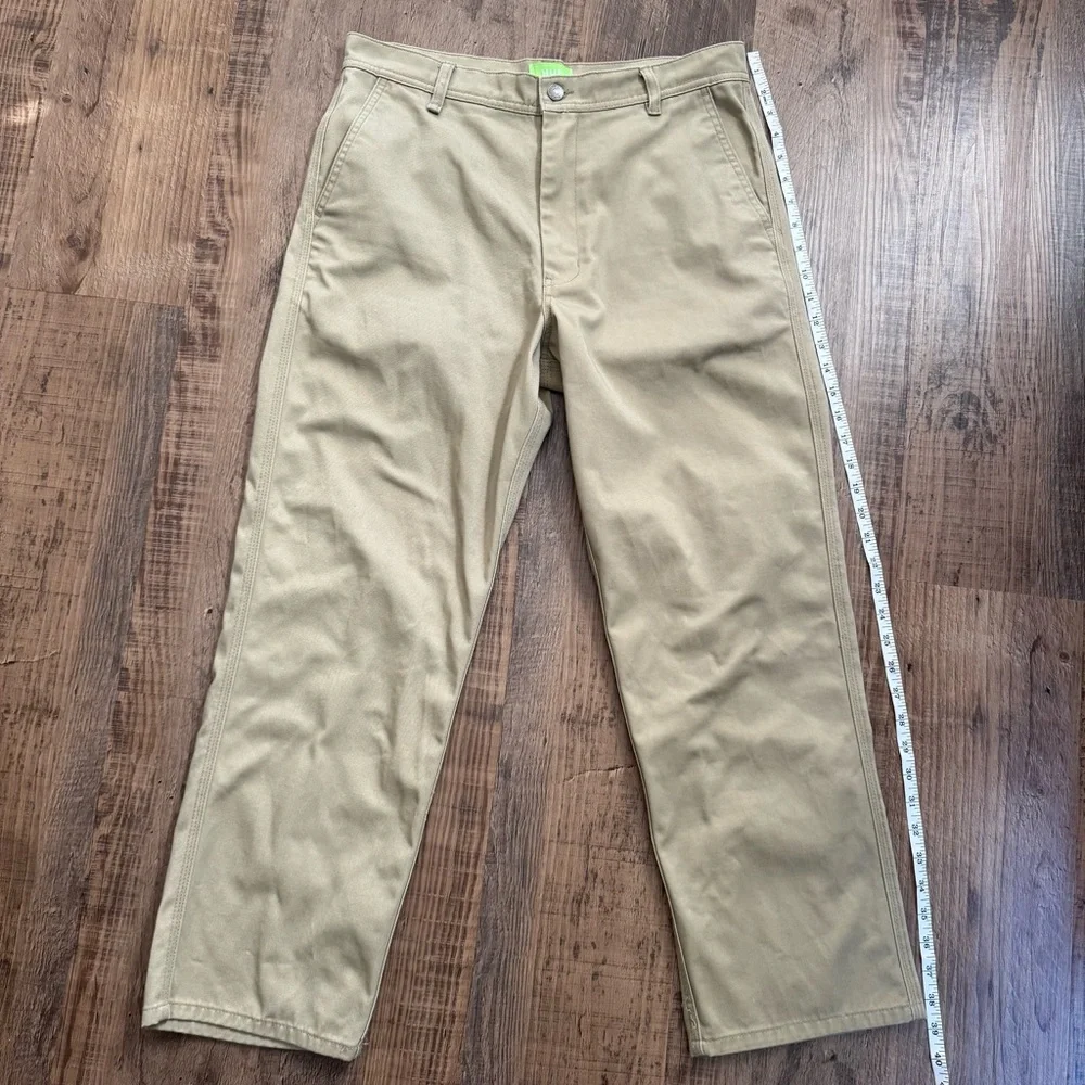 Huf Pants Men’s 34 Chino Brown Cotton Straight Leg Skater Streetwear - Picture 4 of 9